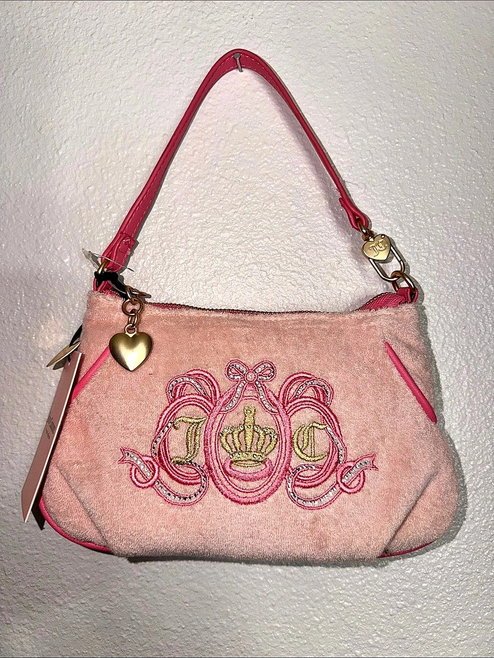 Juicy Couture Lovers Club Wristlet Pink Shoulder Bag
